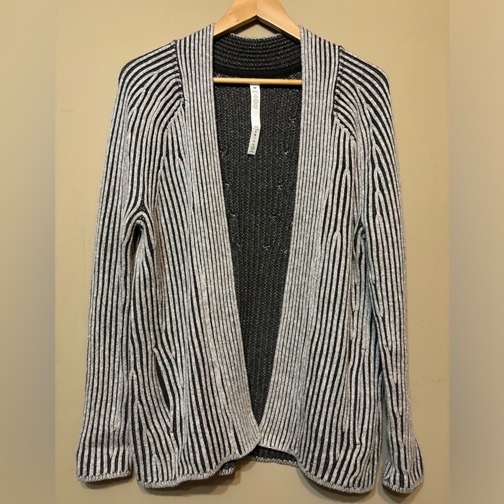 LULULEMON Merino Cotton Cashmere Blend Sweater Wrap Open Cardigan - Picture 2 of 13